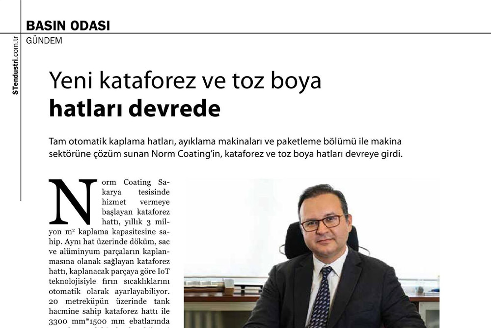 Yeni Kataforez ve Toz Boya Hatları Devrede